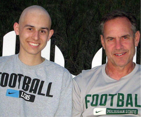 Alex Powell and his father