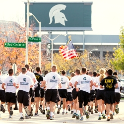 Alex's Great State Race participants outside Spartan Stadium