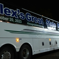 Alex's Great State Race Bus with Large AGSR Logo