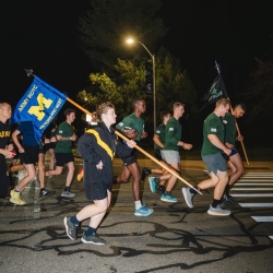 Cadets at the start of the race 