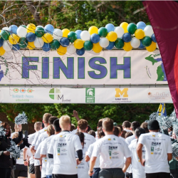 Cadets crossing the finish line